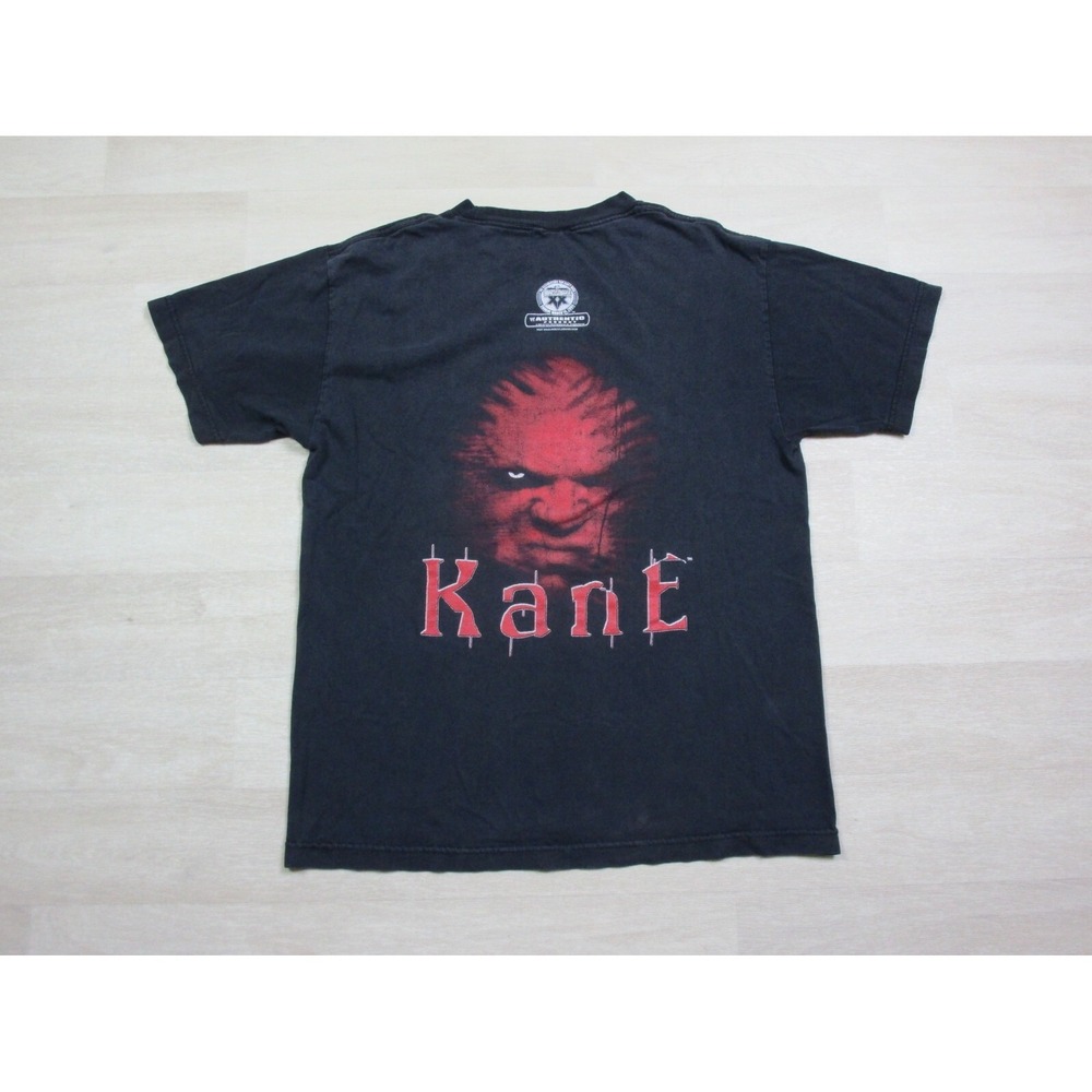 Vintage Y2K Wrestlemania KANE Face Your Fear Graphic Shirt Wrestling WWF Sz (S)